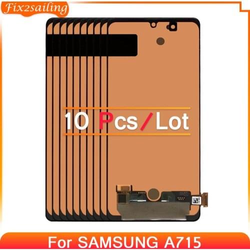 10pcs Amoled LCD For Samsung Galaxy A71 A715 A715F A715FD Repair Parts Display Touch Screen Digitizer Assembly 100% Tested