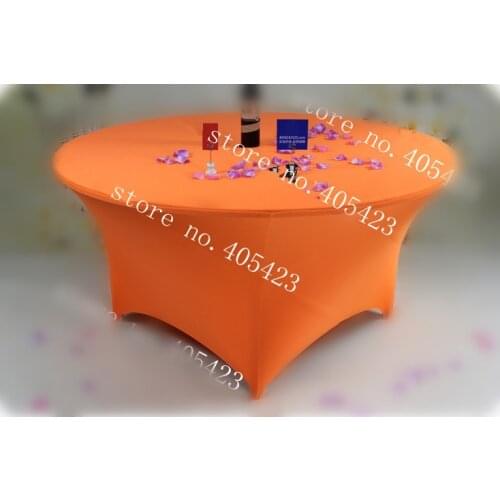 10pcs/lot,6ft Premium quality spandex Lycra fitted round table cover Trestle cocktail tablecloth