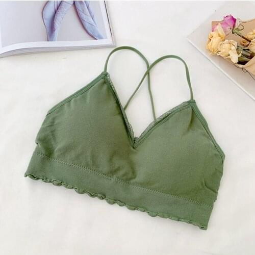2019 Sexy Wireless Bra Slim Wrapped Chest Women Cropped Top Female Padded Underwear