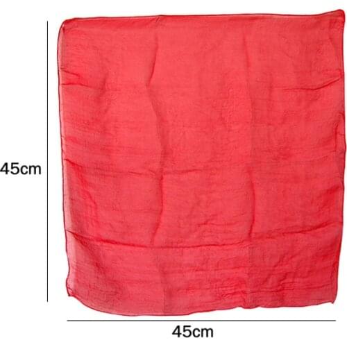 45*45cm Chiffon Scarves Magic Tricks Silk Changed Color Soft Silk Scarves Stage Magic Prop Stage Handkerchief Outdoor Game Toys