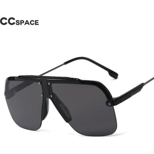 48202 Rimless Pilot Sunglasses Oversized Men Women Fashion Shades UV400 Vintage Glasses