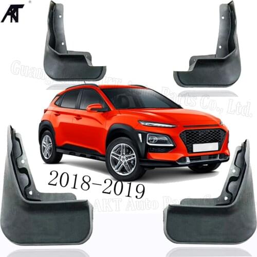 Mud Flaps For Hyundai Kona 2018-2019 Mudflaps Splash Guards Flap Mudguards Fender Front Rear Set Molded