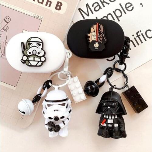 Cartoon Earphone Case Cover For Xiaomi Redmi Airdots 1 2 3 Silicone Wireless Bluetooth Headphone Protective Case With Keychain