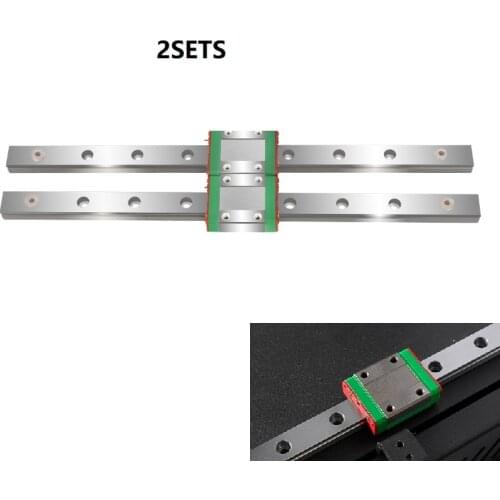 MEGA 2Sets MGN12 Linear Rail 230mm miniature linear rail slide MGN linear guide for 3D Printer KP3S
