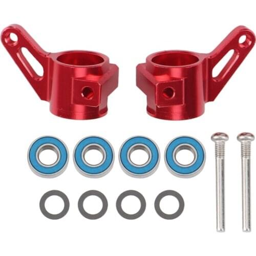 Metal Front Steering Blocks Steering Cup Upgrade Parts Set for 1/10 Traxxas 2WD Slash Rustler Stampede Bandit