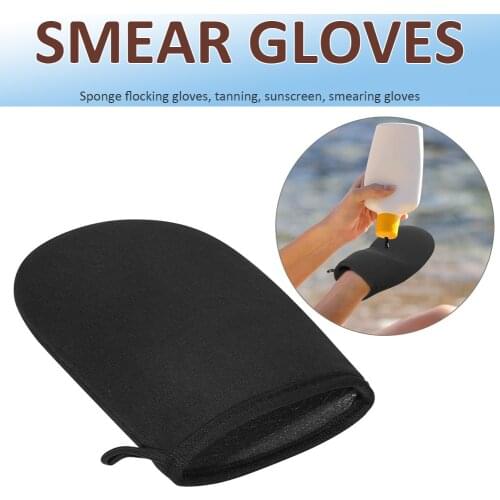 Reusable Body Self Tan Applicator Tanning Gloves Cream Lotion Mousse Body Care Sponge Flocked Glove Self Body Cleaning Glove