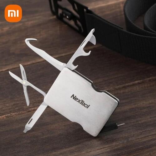 XIAOMI Belt 10+ Army Style Multifunction Tool Kit Tactical Belt Men Waistband Outdoor Knife Scissors Opener Screwdriver 47 inch