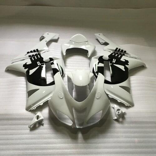 Motorcycle Fairing kit for KAWASAKI Ninja ZX6R 07 08 ZX6R 636 2007 2008 zx 6r 07 08 white black ABS Fairings set +7 gifts TR55