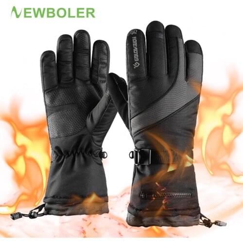 NEWBOLER -40° Winter Cycling Gloves 100% Waterproof Bicycle Thermal Full Finger Gloves MTB Road Bike Skiing Motorcycle Gloves