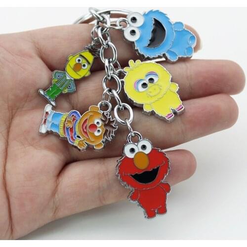 New arrival 4cm sesame street keychain Metal Pendant Figure toy