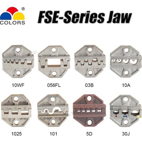 Crimp Plier Jaws Plug Tube Insulated Non Insulated Bare Naked 4.8 6.3 Flag Male Terminals Replaceable Crimping Tools Dies sets