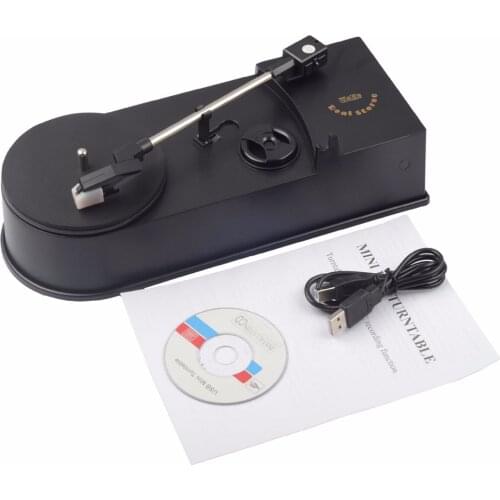 REDAMIGO Mini Phonograph Turntable Record Portable Mini Vinyl Turntable Audio Player Vinyl Turntable to MP3/WAV Converte EC008B
