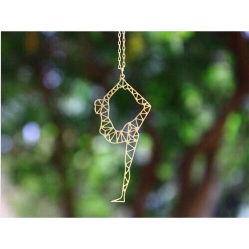 Drop shipping-Geometric Dancer Necklace Women Ballerinas Necklace