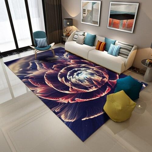 Romantic Rose 3D Area Rugs Soft Flanell Valentines Day Home Parlor Decorative carpets for living room Bedroom Large Size Carpet