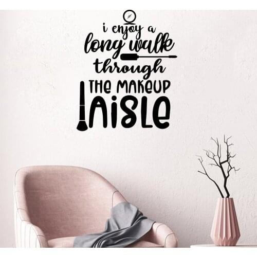 Cartoon make up Self Adhesive Vinyl Waterproof Wall Art Decal Living Room Bedroom Wall Art Sticker Murals