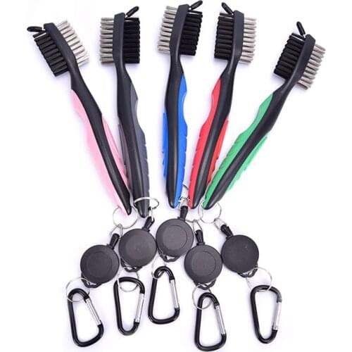 1 PC Golf Club Brush Golf Groove Cleaning Brush 2 Sided Golf Putter Wedge Ball Groove Cleaner Kit Cleaning Tool Golf Accessories