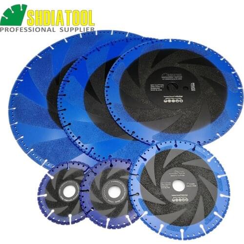 SHDIATOOL 1pc Vacuum Brazed Diamond Blades for All Purpose stone iron steel Demolition cutting disc