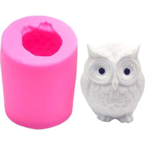 3D Owl Animal Silicone Soap Mold Resin Clay Candle Molds Fondant Cake Decorating Tools Chocolate Candy Pastry Cake Baking Molds