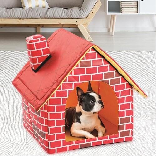 Design Foldable Dog House Small Footprint Pet Bed Tent Cat Kennel Travel Dog Accessory Winter Warm Pet Bed