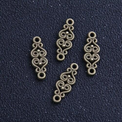 14pcs 9*25mm Antique Bronze Metal Alloy Charm Jewelry Connectors Fit Jewelry Making wholesale