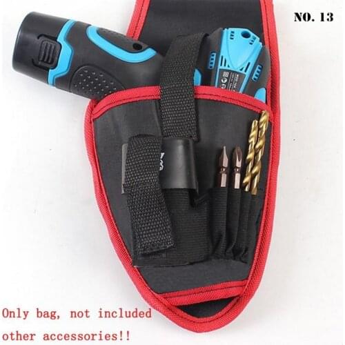 Portable Cordless Drill Holder Tool Bag for 12V Electric Drill Screwdriver Waist Bag Mini Tool Storage Bag Drill Racks 3 Colors