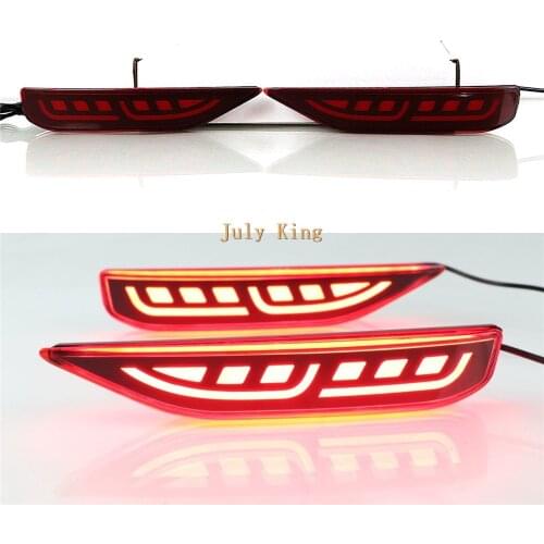 July King LED Light Guide Rear Bumper Brake Lights + Night Driving Lights DRL Case for Mitsubishi Xpander Sport 2017+, C type