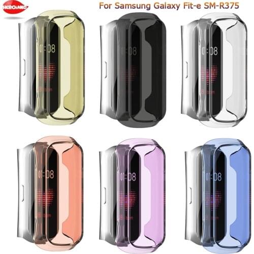 TPU screen Protective Shell For Samsung Galaxy Fit-e SM-R375 Waterproof Shockproof Soft Watch Case Cover watch bands Accessories