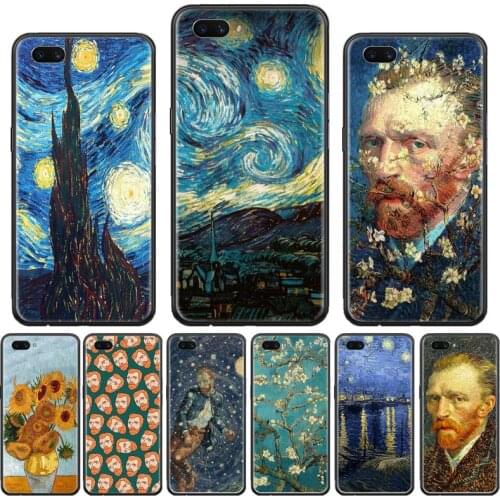 Van Gogh Starry Night Oil Painting Phone Case For OPPO F 1S 7 9 K1 A77 F3 RENO F11 A5 A9 2020 A73S R15 REALME PRO cover funda