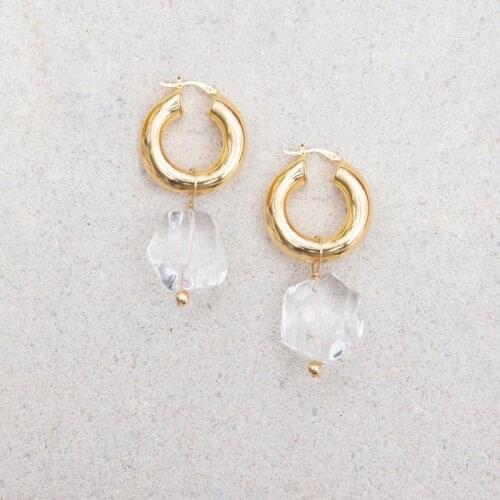 2020 Spring Transparent Crystal Earrings Geometric Creative design Dangle Accessories kolczyki damskie Friendship Gifts Handmade