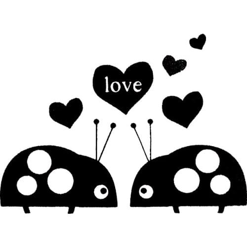 15CM*10.9CM Fashion Ladybug LOVE Vinyl Sticker Funny Car Window Bumper Novelty JDM Drift Vinyl Decal Sticker