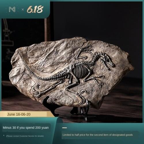 Vintage Nostalgic Series Dinosaur Bone Tyrannosaurus Rex Decoration Antique Fossil Bookcase Bookshelf Decoration Home Decor