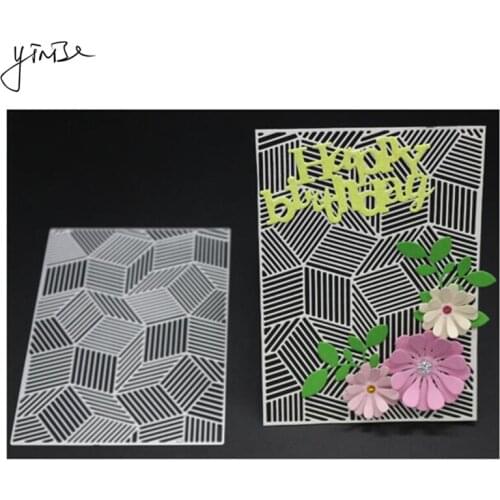 YINISE Metal Cutting Dies For Scrapbooking Stencils PUNCH BACKGROUND CUBE DIE CUT DIY Album Cards Decoration Embossing Die Cuts