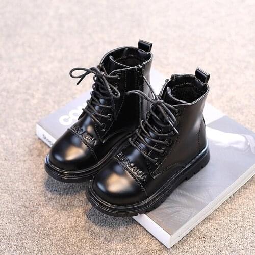 Girls' Winter Childrens Ankle Boots Comfortable Warm Fashion Kids Velvet Leather Soft Bottom Toddler Girl Boots Snow Boots