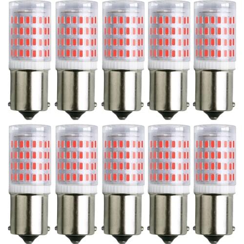 10X Signal Lamp P21w Led Ba15s 1156 BAY15D P21/5W 1157 Bulb 3014 80SMD 1500LM Turn Brake Backup Light 12V White Red Amber 6000k