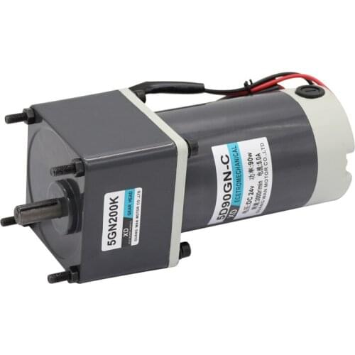 12V DC motor 24V gear motor 90W miniature positive and negative large torque slow motor gear small motor