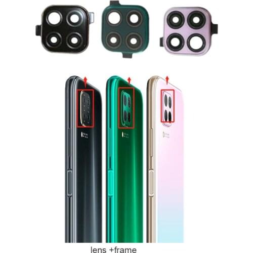2/PCS For Huawei P40 Lite Rear Camera Lens Glass Lens Glass For Huawei Nova 7i Back Glass Lens Frame Repair Replacement Parts