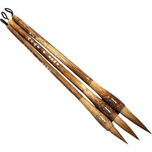 3pcs Chinese Traditional Calligraphy Painting Brush Pen Weasel Multiple Hairs Writing Brushes S/M/L Script Caligrafia Brush