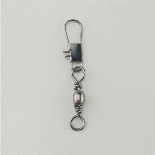 30pcs/lot Fishing Swivels Interlock Snap Lure Tackles Winter Fishing Connector Swivel Copper Carabiners Fish Gear Accessories