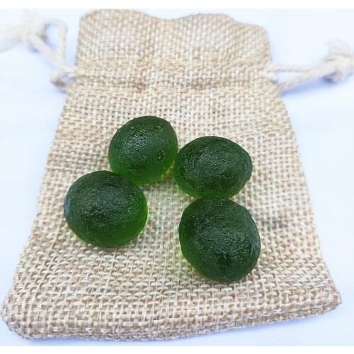 4pcs GREEN Meteorite GEM MOLDAVITE Glass Czech fall rough aerolite crystal Energy stone