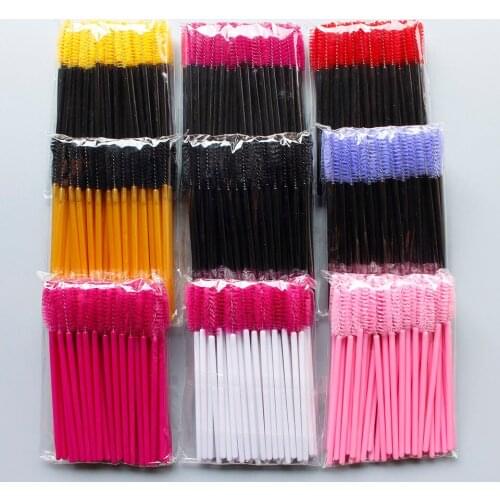 50 Pcs Eyelash Makeup Brushes Disposable Mascara Wands Applicator Eye lashes Cosmetic Brush Maquiagem Cilio Makeups Tool Kit