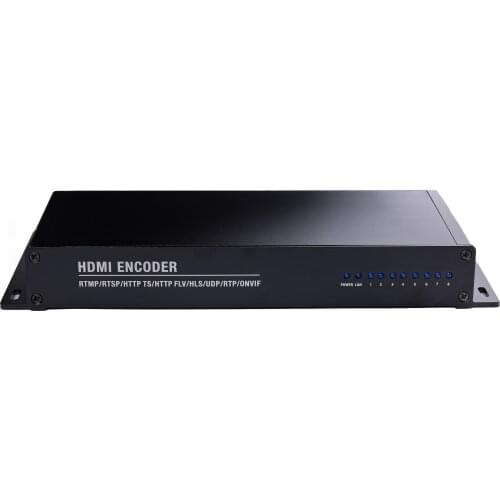 8 Channel H.265/H.264 HDMI Video Encoder via HTTP RTSP RTMP UDP ONVIF to IPTV Broadcast