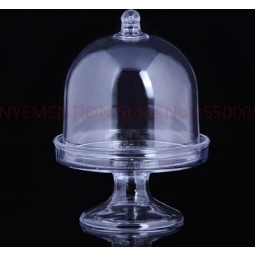 SHIPPING 100PCS Mix Colors Acrylic Cupcake Stand with Lid Wedding Favo Holders Birthday Party Sweet Table Decoration Gif 100pcs