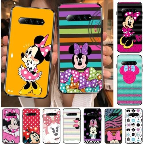 Disney Minnie Mouse Day xiaomi redmi Black Shark 4 Pro 2 3 3s Cases Black Cover Silicone