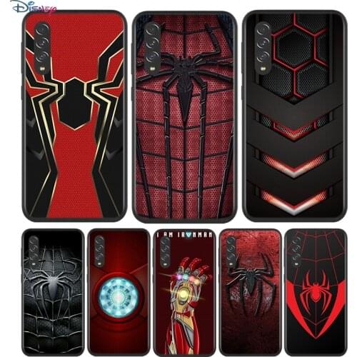Black Soft Iron Spider Man Infinity War For Samsung Galaxy A90 A80 A70 A70S A60 A50 A40 A30 A30S A20S A20E A10 A10E Phone Case