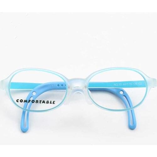 YOUTOP Kids Eyeglasses Adjustable Size w/Retainer Band TR90 & Silicone Round Lightweight Frame(Age 0-3) NO.15