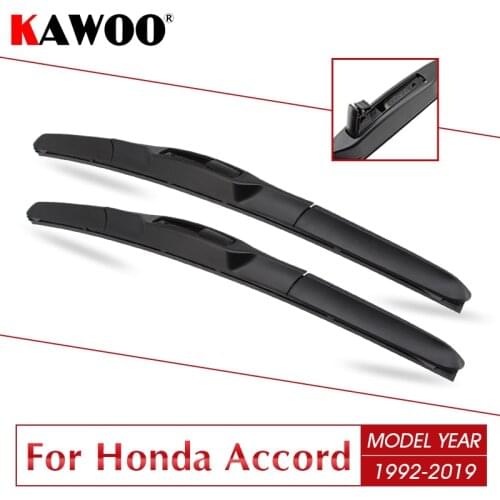 KAWOO Car Wiper Blade for Honda Accord 8 5 6 7 9 10 Car Windcreen Wiper Blades 2003 2007 2008 2009 to 2019 Year Fit for Hook Arm