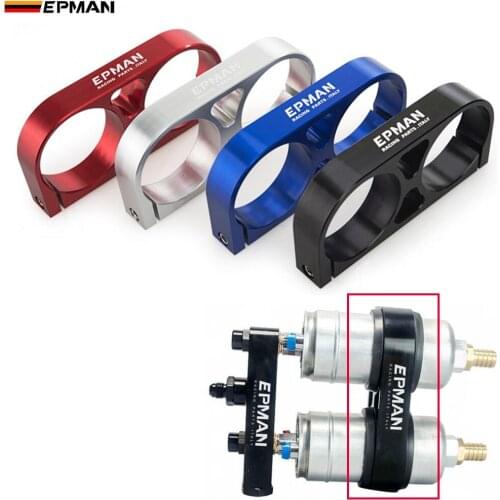 EPMAN Billet Aluminum 60MM Dual Fuel Filter Fuel Pump Bracket/Clamp /Mount For 044 Fuel Pump For BMW 520i EP-CA120S-2K