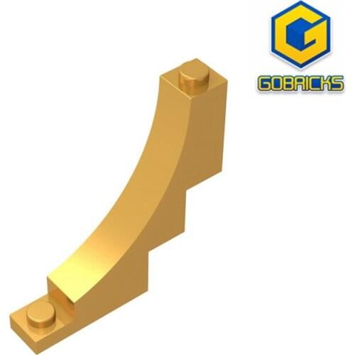 [Gobricks] GDS-718 Building block(No.30099)BRICK WITH BOW 1X5X4 INV. - 1x5x4 Reverse curved brick