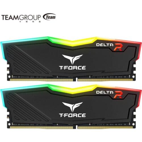 TEAMGROUP Delta RGB DDR4 8GB 16GB 32GB 3000 3200 3600MHz Desktop Gaming Memory Module Ram Black