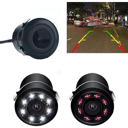 Car Rear View Camera Universal 8 LED IR Night Vision Backup Parking Reverse Camera Waterproof 170 Wide Angle HD Color Image